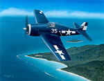 "On the Prowl" - Sam Lyons - F-6F Hellcat World War II Aviation Art